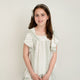 Conj. Blusa Niña Con Olanes Rayas Picueta Y Falda Olanes Picueta Contraste En Filo