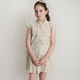 Conj. Blusa Olanes En Sisa Alforzas Y Falda Olanes