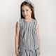 Conj. Blusa Tablones En Delantero Y Falda Rayas Niña Enresortada